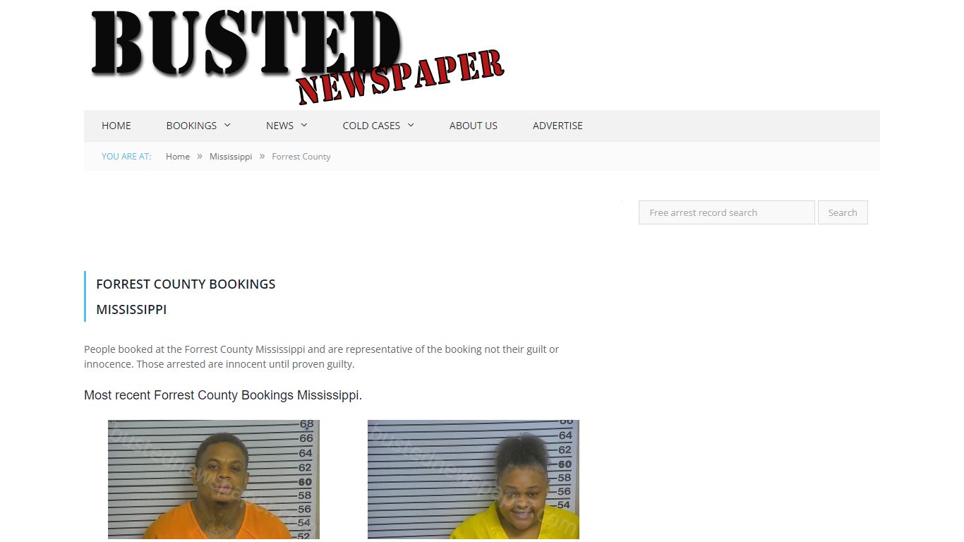 Forrest County, MS Mugshots - BUSTEDNEWSPAPER.COM